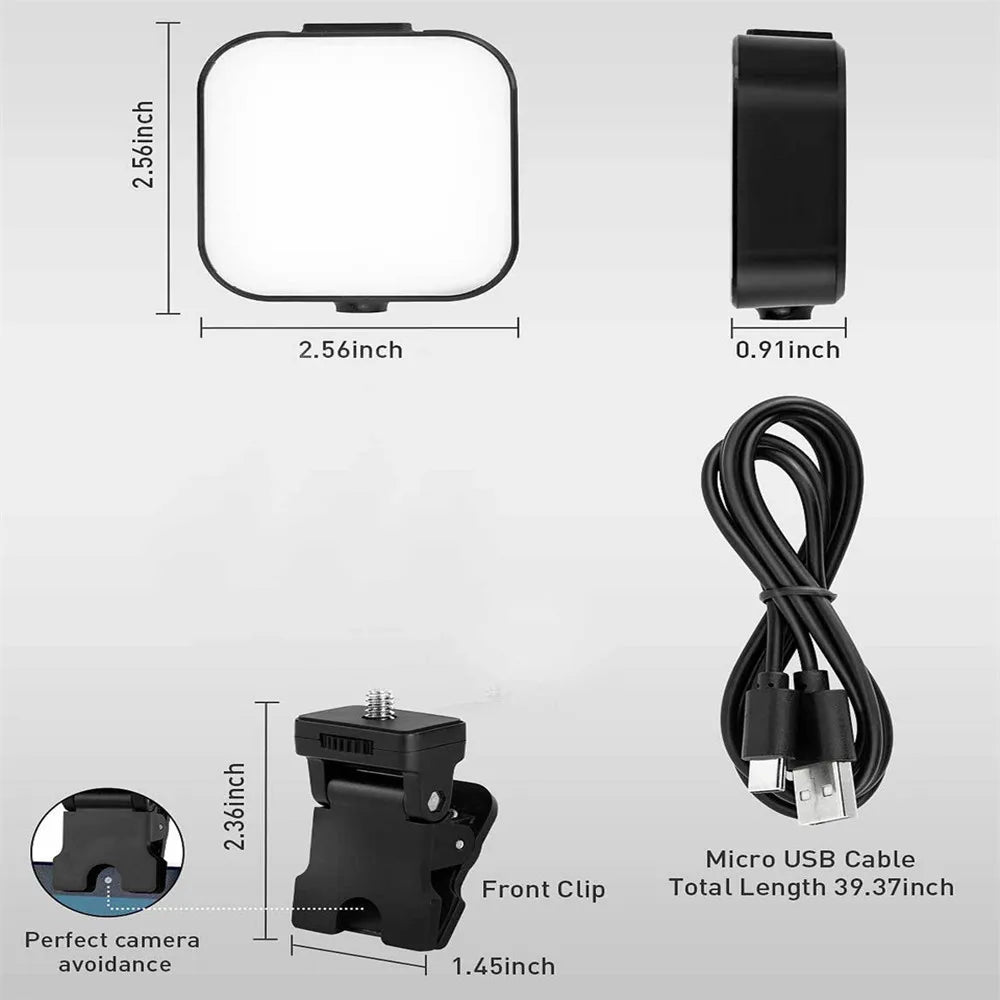 FANGTUOSI 2025 new Video Conference Live Beauty Mobile Phone Fill Light Screen Eye Protection Light Battery Model ABS for phone