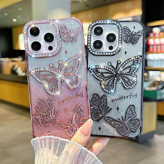 New for iPhone 17/16/15/13/12/11 Pro Max Butterfly Soft Silicone Full-Coverage Shockproof Case