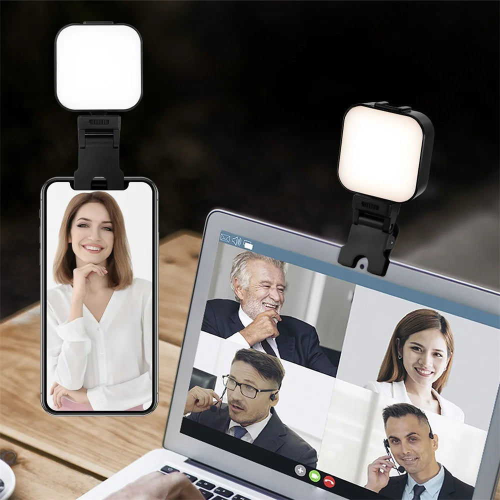 FANGTUOSI 2025 new Video Conference Live Beauty Mobile Phone Fill Light Screen Eye Protection Light Battery Model ABS for phone