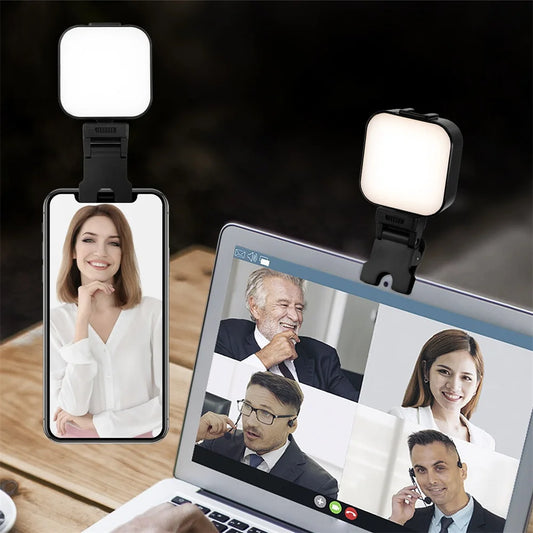 FANGTUOSI 2025 new Video Conference Live Beauty Mobile Phone Fill Light Screen Eye Protection Light Battery Model ABS for phone