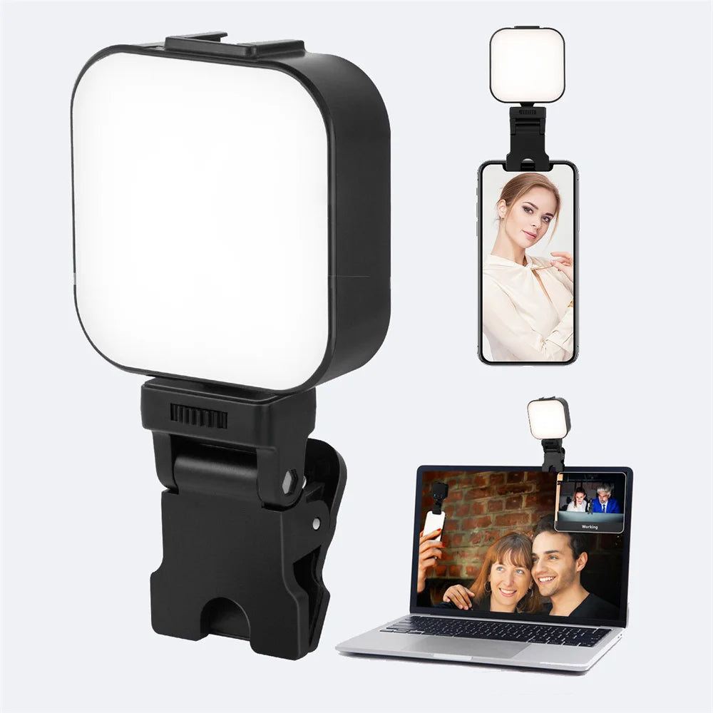 FANGTUOSI 2025 new Video Conference Live Beauty Mobile Phone Fill Light Screen Eye Protection Light Battery Model ABS for phone